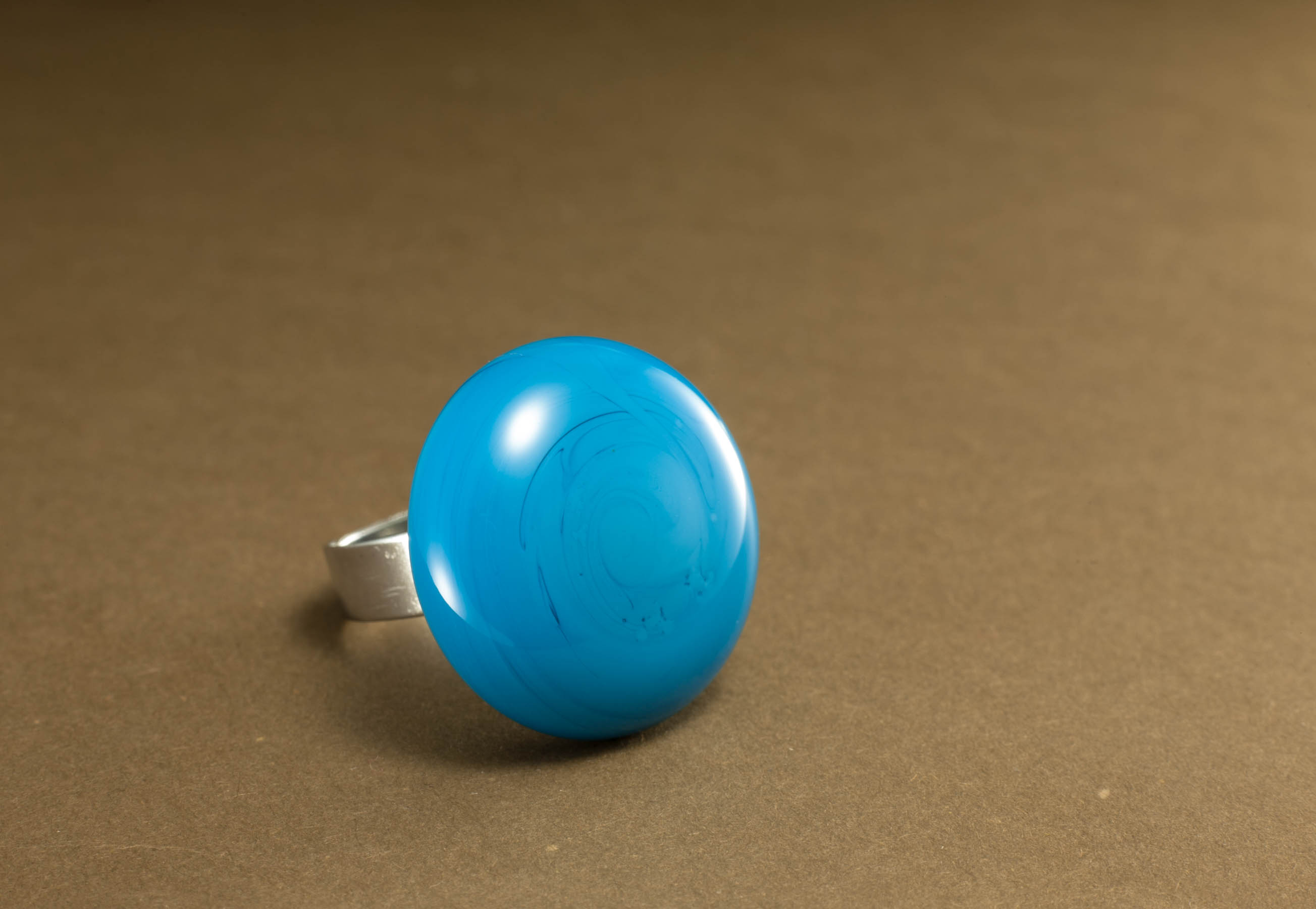 Prsten Jednobojni tamni tirkiz pastel